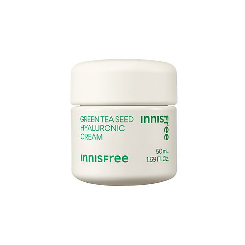 цена Крем для лица INNISFREE Увлажняющий крем с экстрактом семян зеленого чая и гиалуроновой кислотой для  сияния кожи Green Tea