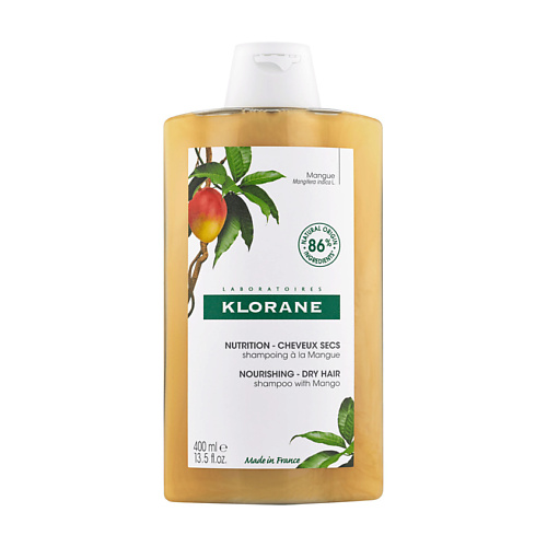 KLORANE Шампунь с маслом Манго Nourishing - Dry Hair Shampoo клоран шампунь брусковый с маслом манго 80 г