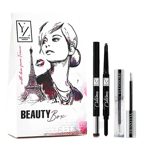 YLLOZURE Набор карандаш для бровей и гель для бровей lilo набор для моделирования бровей eyebrow designer