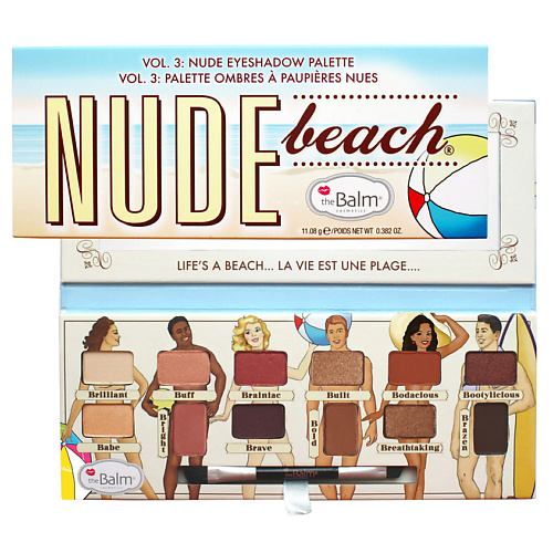THEBALM Палетка теней Nude Beach тени для век a blending pro eyeshadow palette 12593 01 пляж nude beach 6 2 г