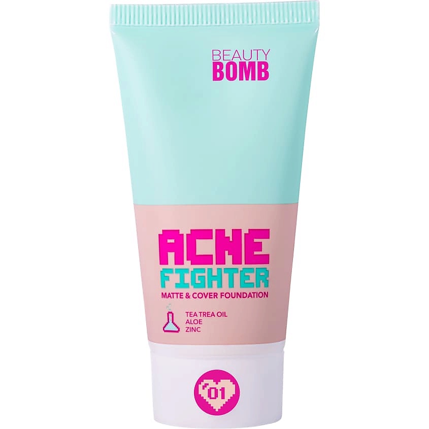 BEAUTY BOMB Тональный крем Matte & cover foundation "ACNE FIGHTER ...