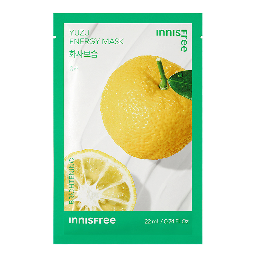 INNISFREE Маска для лица с юдзу для выравнивания тона кожи Squeeze ...
