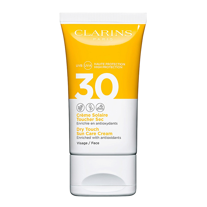 CLARINS Солнцезащитный крем для лица SPF 30 Crème Solaire Toucher Sec ...