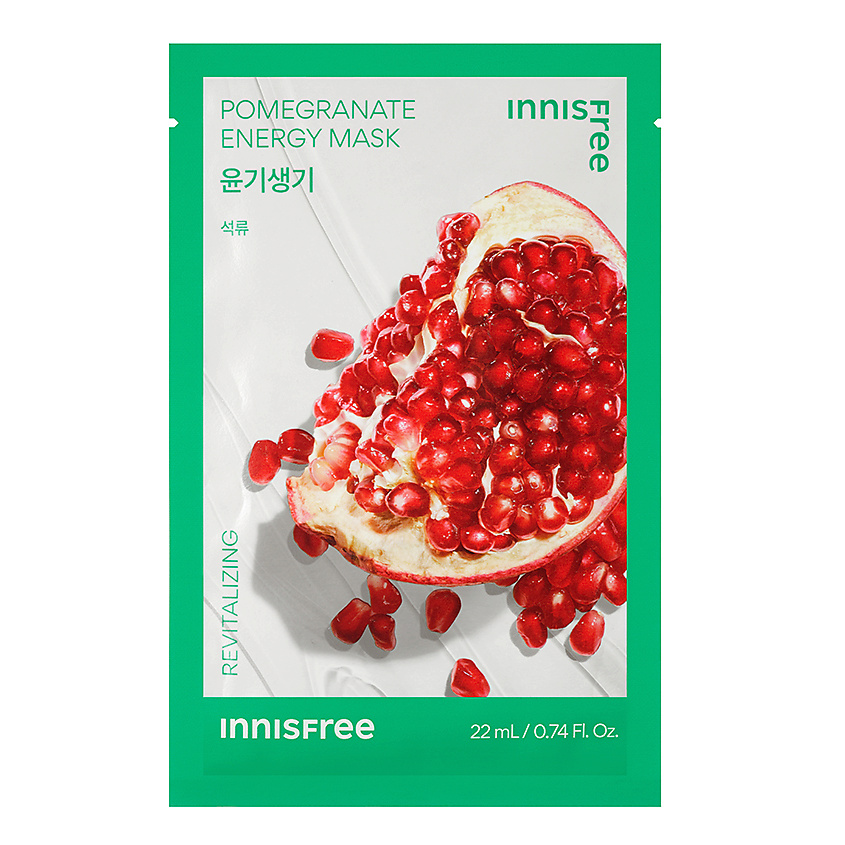 INNISFREE Восстанавливающая маска для лица с гранатом Squeeze Energy ...