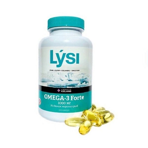 LYSI Рыбий жир омега - 3 из диких морских рыб форте 1000 мг ASN000074