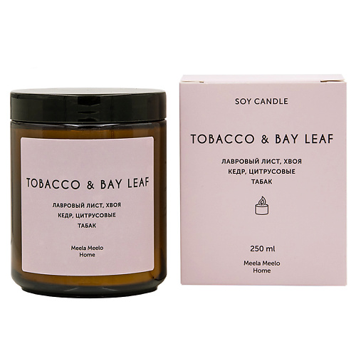цена Свеча ароматическая MEELA MEELO Свеча ароматическая Tobacco & Bay Leaf
