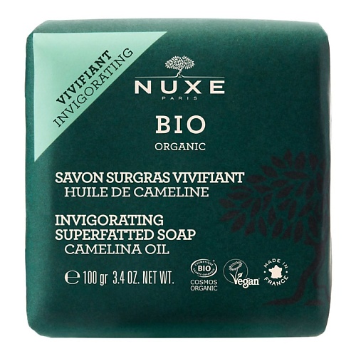 NUXE Мыло для тела для нормальной кожи Bio Organic Invigorating Superflatted Soap nuxe гель очищающий для лица и тела reve de miel face and body ultra rich cleansing gel