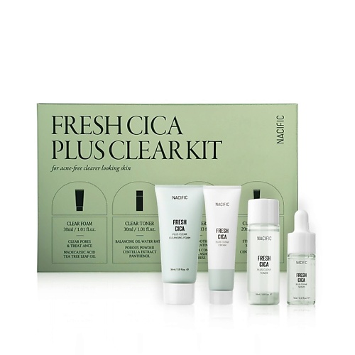 NACIFIC Набор Fresh Cica Plus Clear Kit anna lotan набор косметических средств серии клир a clear