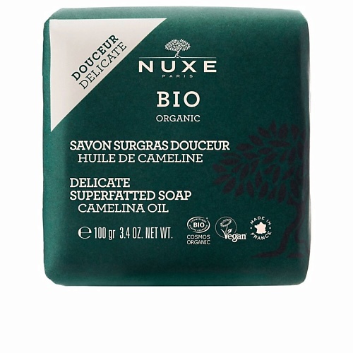NUXE Мыло очищающее для чувствительной кожи лица и тела Bio Organic Delicate Superfatted Soap nuxe лосьон для лица увлажняющий для комбинированной кожи aquabella beauty revealing essence lotion