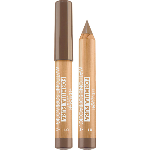 фото Deborah milano карандаш для бровей с фиброй formula pura chubby eyebrow pencil