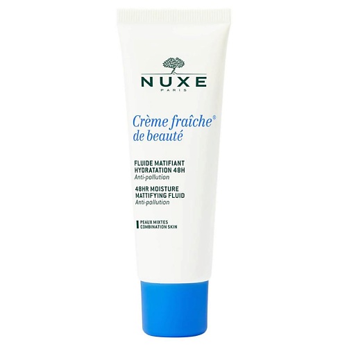 Флюид для лица NUXE Флюид увлажняющий матирующий для лица Crème Fraiche de Beaute 48 HR Moisture Mattifying Fluid матирующий флюид для лица green skincare mattity fluid 50 мл