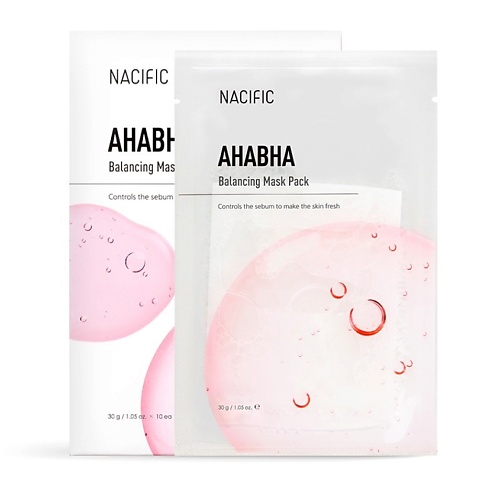 Маска для лица NACIFIC Маска тканевая очищающая с кислотами AhaBha Balancing Mask Pack