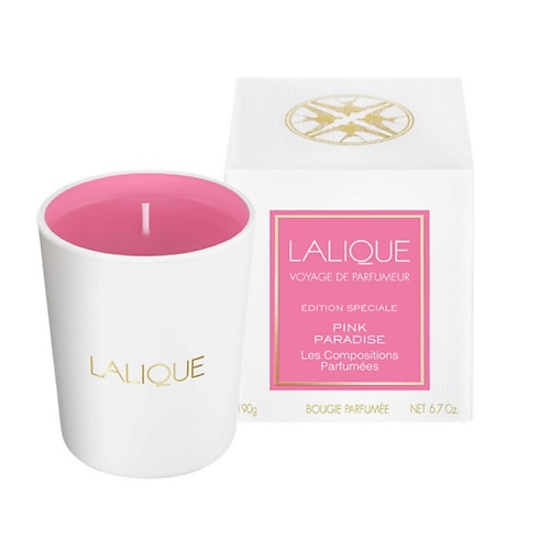 LALIQUE Свеча ароматическая PINK PARADISE repose flavour свеча ароматическая pink peony розовый пион 120