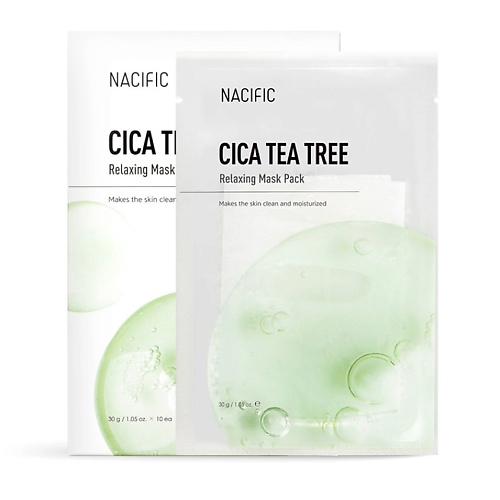 NACIFIC Маска тканевая успокаивающая с центеллой азиатской и чайным деревом Cica Tea Tree Relaxing Mask Pack 194₽
