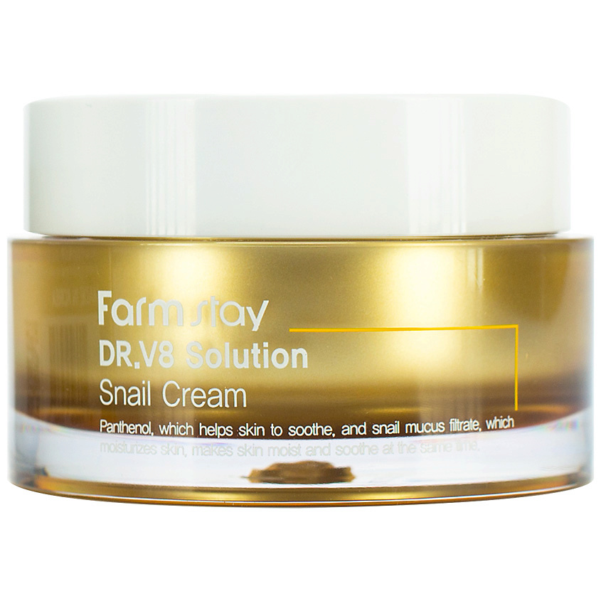FARMSTAY Крем для лица с муцином улитки DR.V8 Solution Snail Cream, фото 2