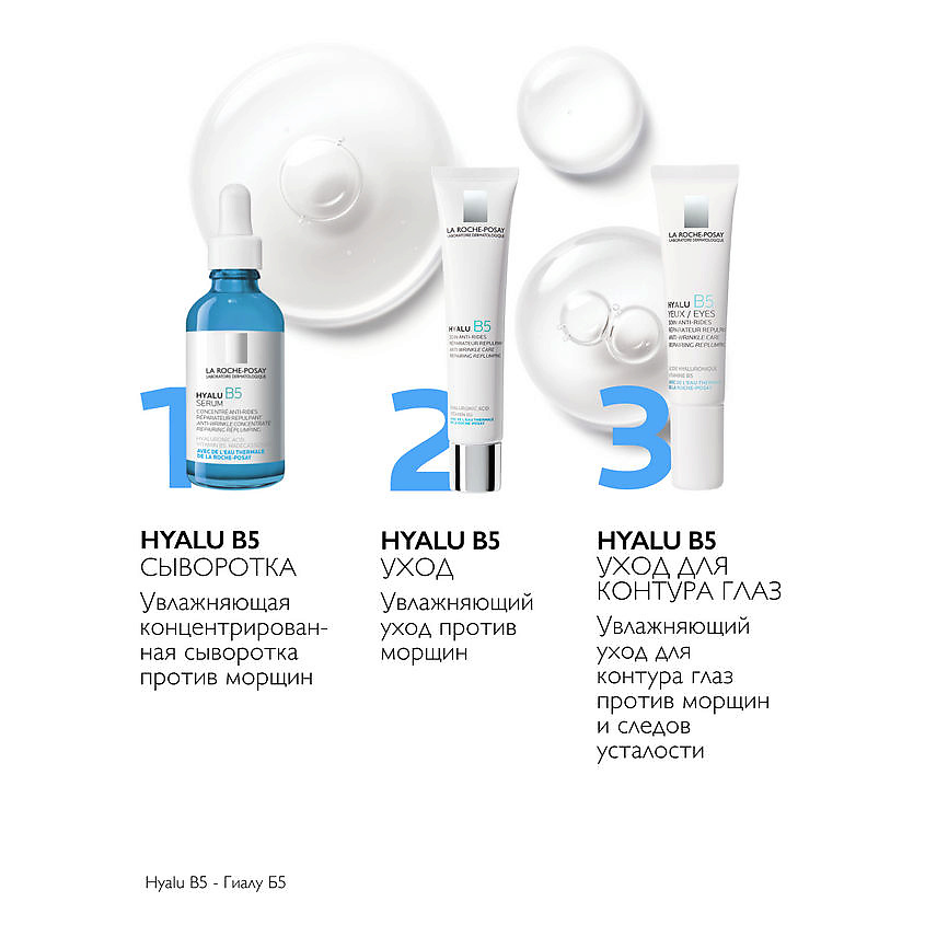 LA ROCHE-POSAY Hyalu B5 Антивозрастная увлажняющая сыворотка для кожи лица против морщин с гиалуроновой кислотой и пантенолом, фото 5