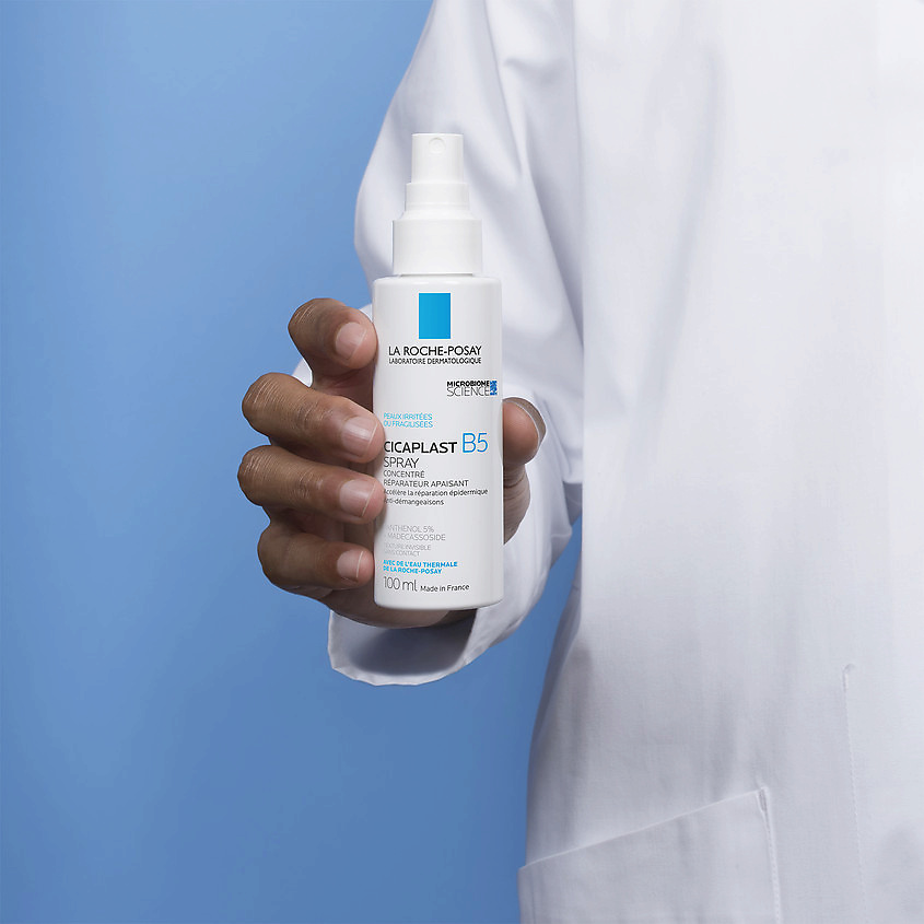 LA ROCHE-POSAY Cicaplast B5 Мультивосстанавливающий спрей для чувствительной, раздраженной и поврежденной кожи лица и тела для детей и взрослых, с пантенолом и термальной водой, фото 6