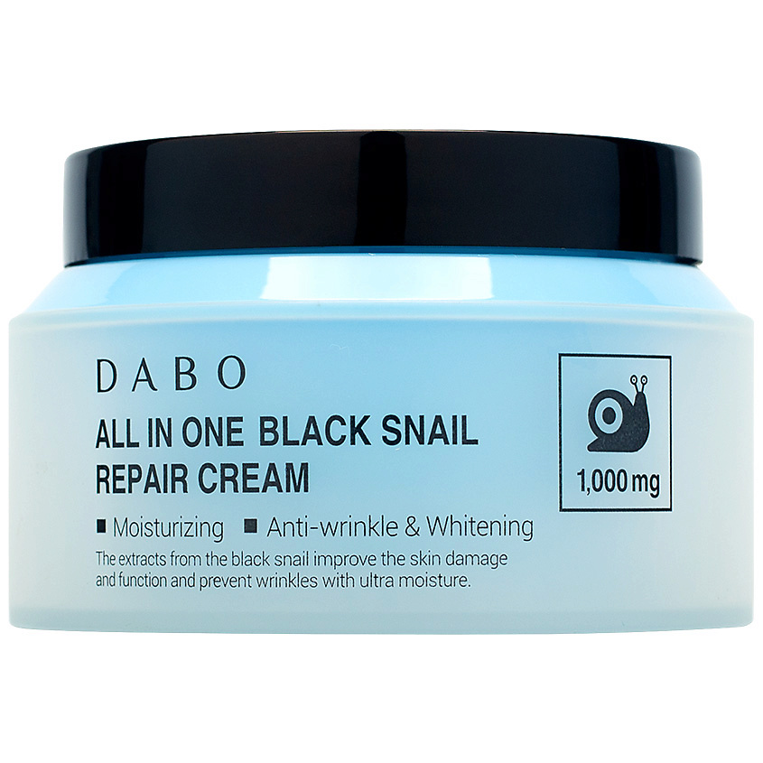 DABO Крем для лица универсальный восстанавливающий с муцином черной улитки All in One Black Snail Repair Cream, фото 2