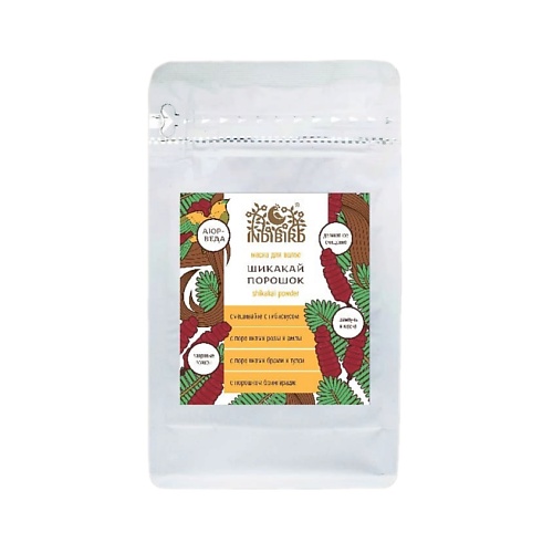 маска для волос indibird hibiscus powder 40 гр Маска для волос INDIBIRD Порошок-маска для волос Шикакай Shikakai Powder