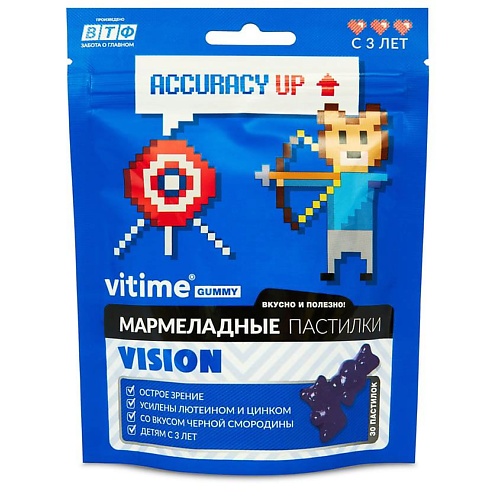 Жевательный мармелад VITIME Мармеладные пастилки Vision Зрение