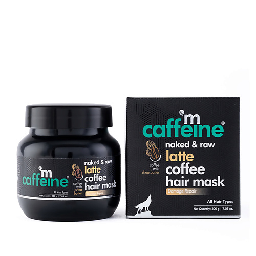 

mCAFFEINE Маска для волос Кофе Латте с маслом ши для восстановления волос 200, Маска для волос Кофе Латте с маслом ши для восстановления волос
