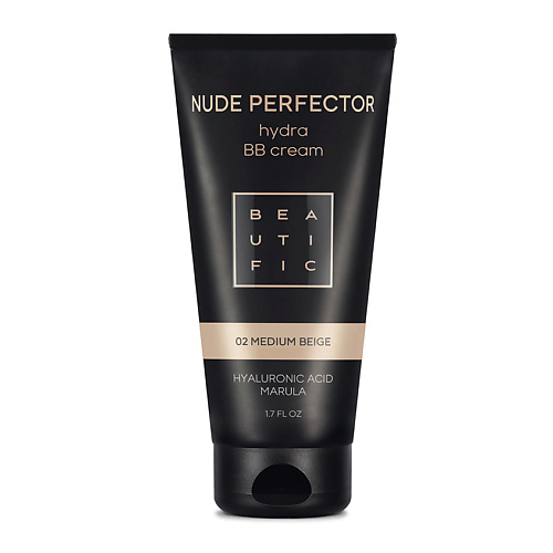 BB крем для лица BEAUTIFIC ВВ-крем с гиалуроновой кислотой Nude Perfector