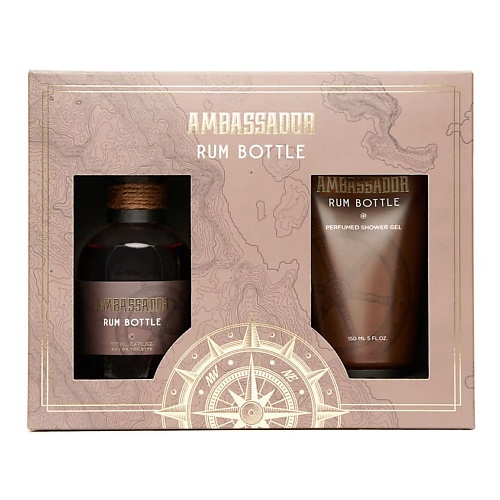 Набор парфюмерии AMBASSADOR Парфюмерно-косметический набор Rum Bottle