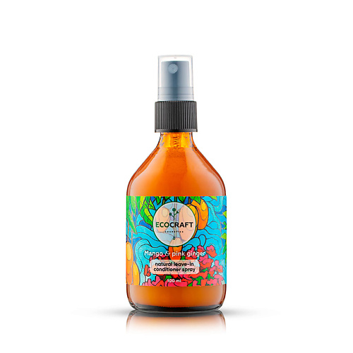 ECOCRAFT Спрей-кондиционер Манго и розовый имбирь, несмываемый Mango & Pink Ginger Natural Leave-In Conditioner Spray