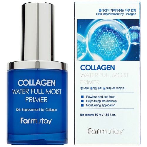 FARMSTAY База увлажняющая под макияж с коллагеном Collagen Water Full Moist Primer
