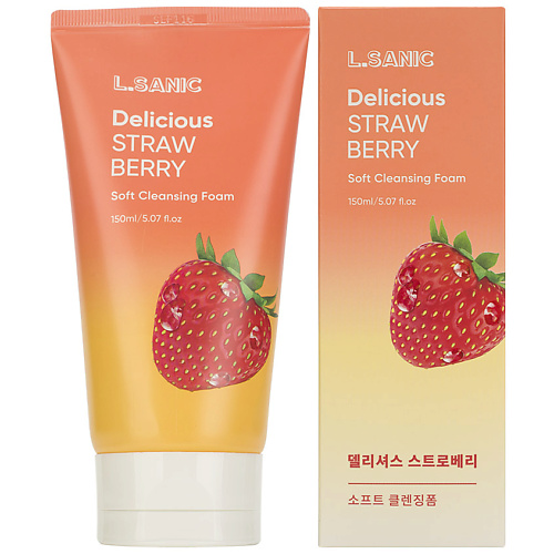 Крем для умывания LSANIC Пенка для умывания Очищающая с экстрактом клубники Delicious Strawberry Soft Cleansing Foam