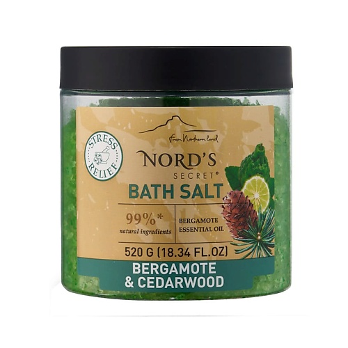 

NORD'S SECRET Соль для ванн тонизирующая с Эфирным Маслом Бергамот и Кедр, Соль для ванн тонизирующая с Эфирным Маслом Бергамот и Кедр