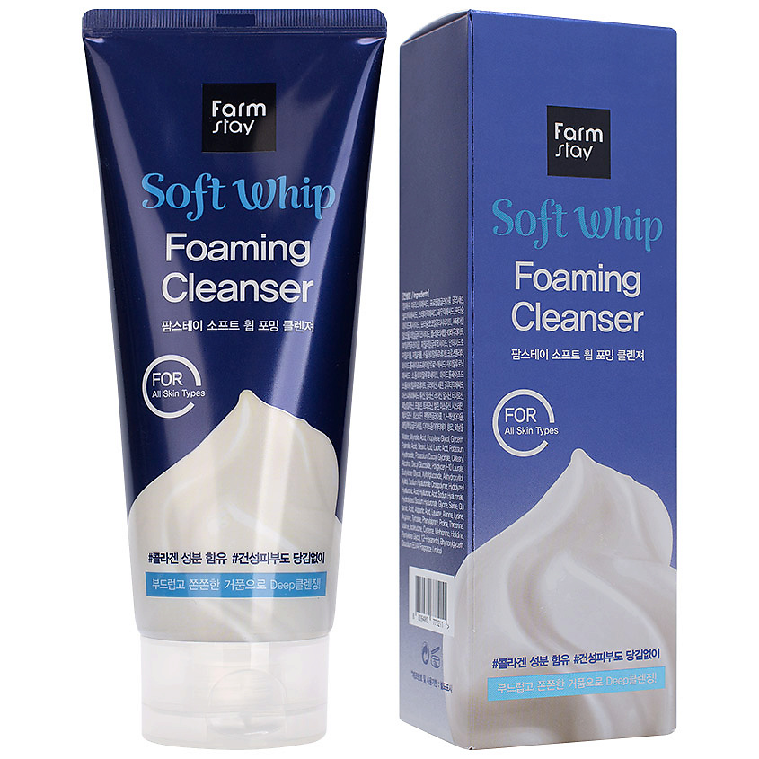 FARMSTAY Пенка для умывания мягкая очищающая Soft Whip Foaming Cleanser ...
