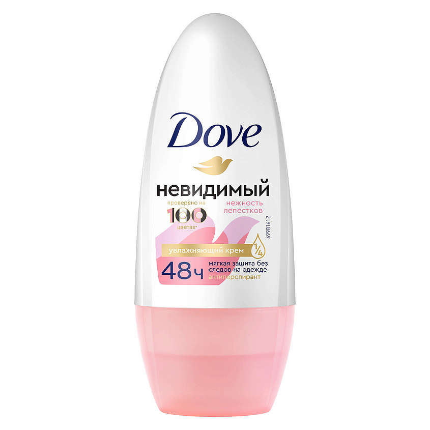 DOVE Дезодорант-антиперспирант роликовый Невидимый нежность лепестков ...