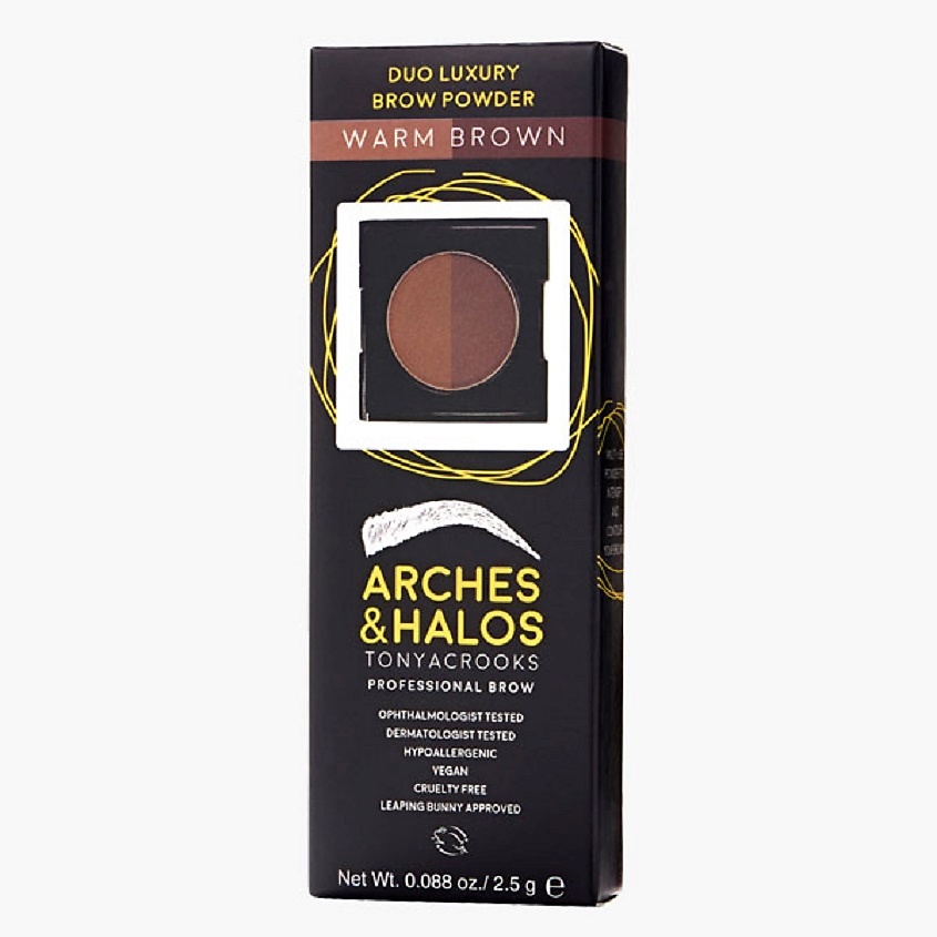 ARCHES AND HALOS Пудра для бровей двухцветная Duo Luxury Brow Powder – фото 4