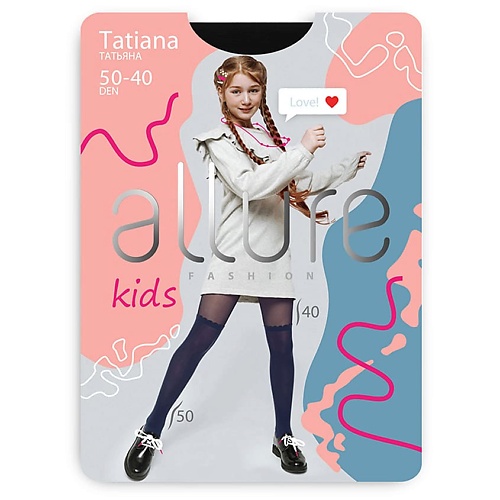 Колготки ALLURE Колготки детские Fashion 40/50 ден черные