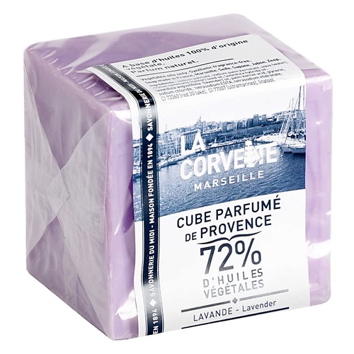Мыло твердое LA CORVETTE Мыло туалетное прованское для тела Лаванда в кубе Cube Parfume de Provence Lavender la corvette прованское туалетное мыло жимолость