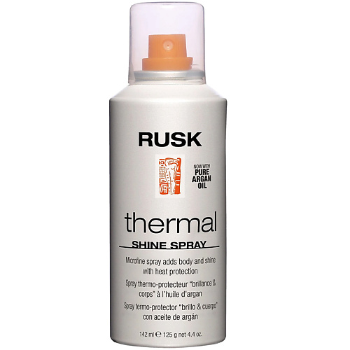 RUSK Лак для волос термозащитный для блеска Thermal Shine Spray moroccanoil glimmer shine spray спрей для придания волосам мерцающего блеска 100 мл