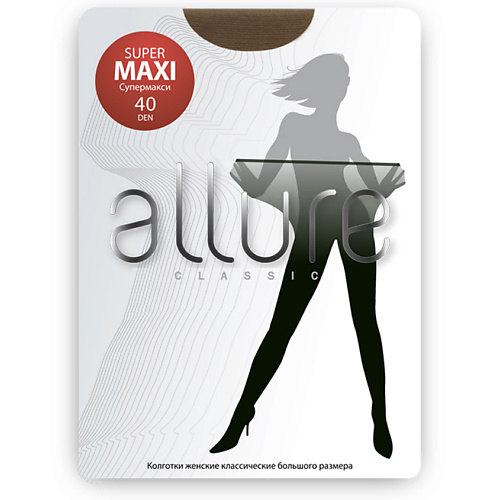 колготки allure maxi 40 цвет glase загар размер 8 Колготки ALLURE Колготки 40 ден GLASE Super Maxi