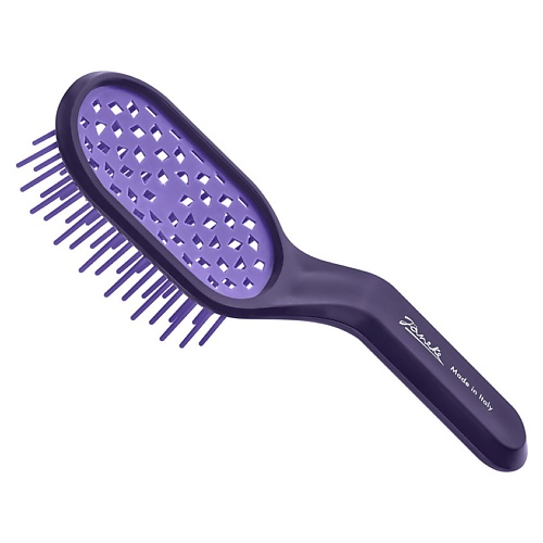 Щетка для волос JANEKE Щетка вентилируемая для объёмной укладки фиолетовая Curvy Bag