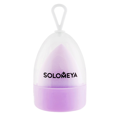 цена Спонж для нанесения макияжа SOLOMEYA Косметический спонж для макияжа, меняющий цвет Color Changing blending sponge Purple-pink