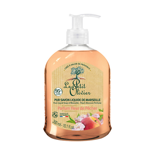 Мыло жидкое LE PETIT OLIVIER Мыло жидкое марсельское цветок Персика Pure Liquid Soap