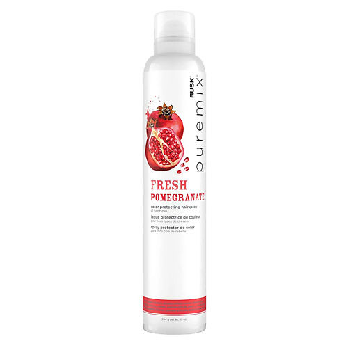 hatber пенал fresh line pomegranate Лак для укладки волос RUSK Лак для волос для защиты цвета Puremix Fresh Pomegranate Color Protecting Hairspray