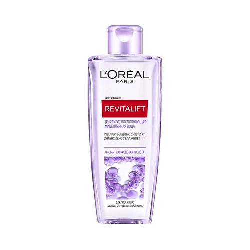 Мицеллярная вода L'ORÉAL PARIS L'OREAL PARIS  Мицеллярная вода Гиалуро восполняющая для лица и глаз Revitalift