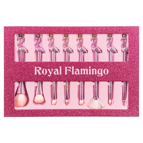 цена Набор средств для макияжа ЛЭТУАЛЬ Набор кистей для макияжа ROYAL FLAMINGO