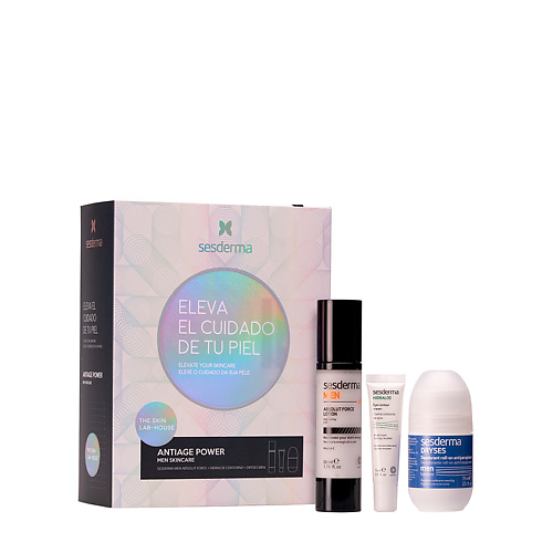SESDERMA Промонабор: Ревитализирующий мужской лосьон для лица Men Absolut Force + Крем-контур для зоны вокруг глаз увлажняющий Hidraloe + Дезодорант-антиперспирант для мужчин Dryses