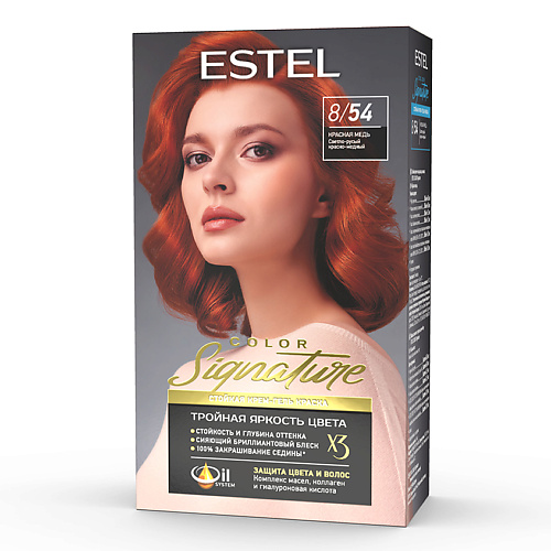 estel стойкая крем гель краска для волос color signature 6 76 горький шоколад 120 мл Краска для волос ESTEL PROFESSIONAL Крем-гель краска для волос Color Signature
