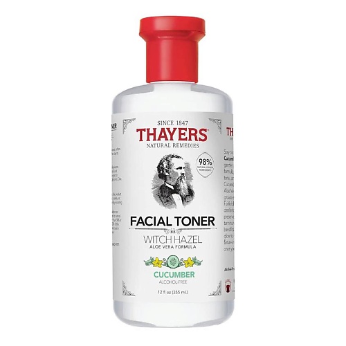 Тонер для лица THAYERS Тонер для лица без спирта с гамамелисом и огурцом Witch Hazel Cucumber Facial Toner yeouth glycolic acid facial toner aloe green tea witch hazel 6 fl oz 178 ml