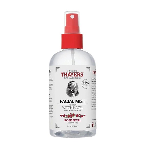 Мист для лица THAYERS Мист для лица без спирта с гамамелисом и лепестком розы Witch Hazel Rose Petal Facial Mist