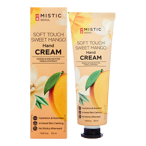 цена Крем для рук MISTIC Восстанавливающий крем для рук с экстрактом манго и маслом ши Soft Touch Sweet Mango Hand Cream