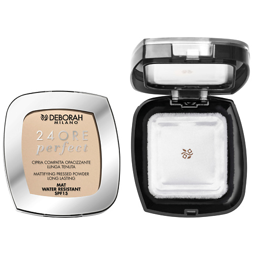 DEBORAH MILANO DEBORAH Пудра для лица матирующая стойкая 24Ore Perfect Compact Powder 919₽